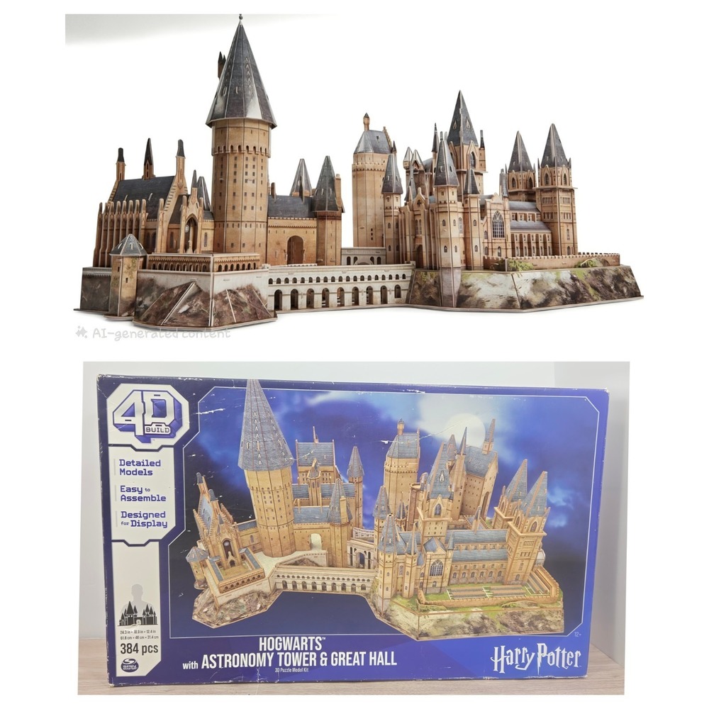 New 4D Build Harry Potter 3D Puzzle Model Kit, Building Toy Puzzle Teen & Adults